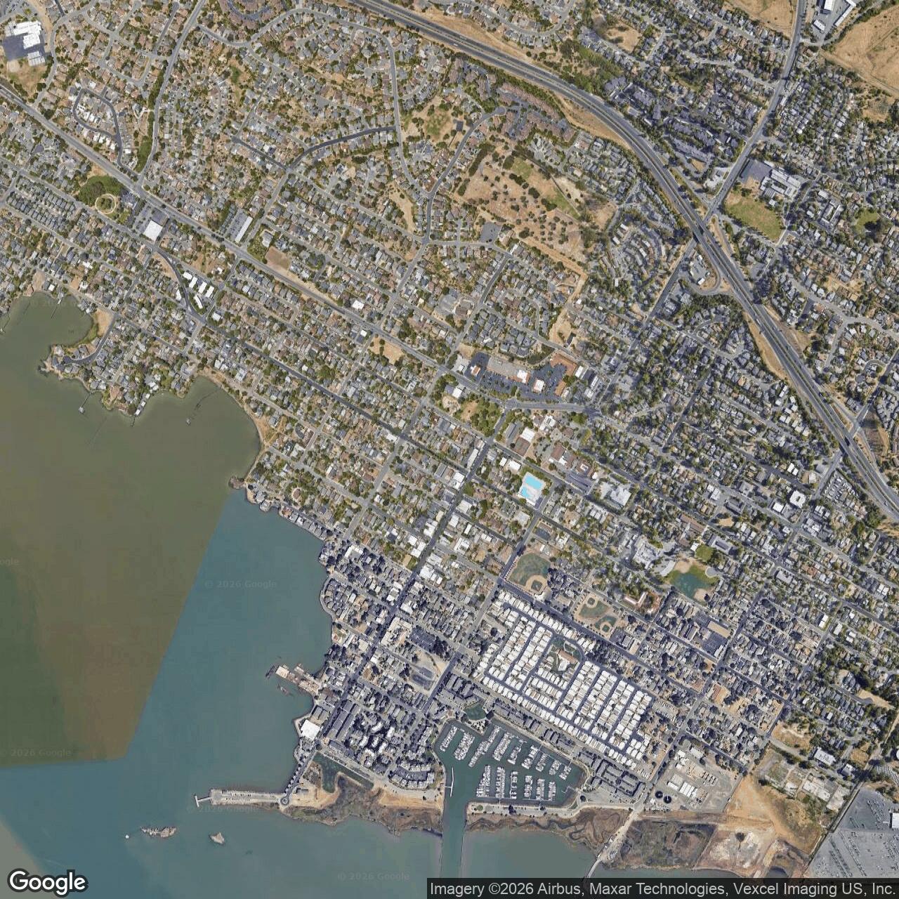 Current Google Satellite Image of Benicia Arsenal, California