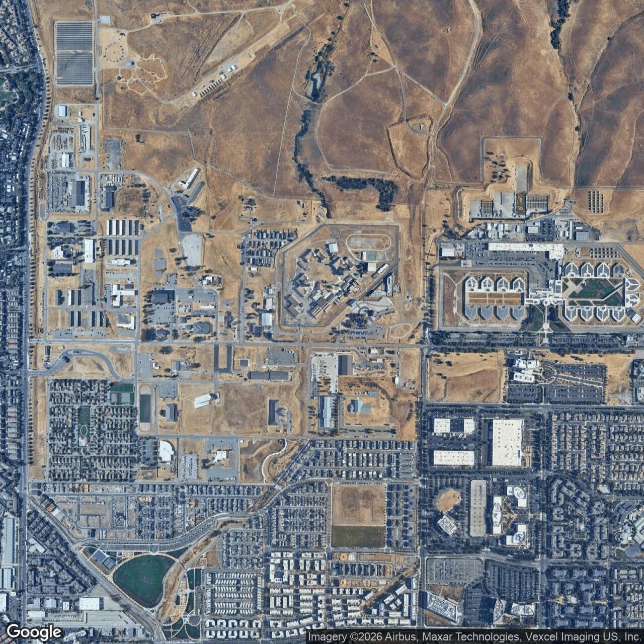 Current Google Satellite Image of Camp Parks / Parks Reserve Forces Training Area, California