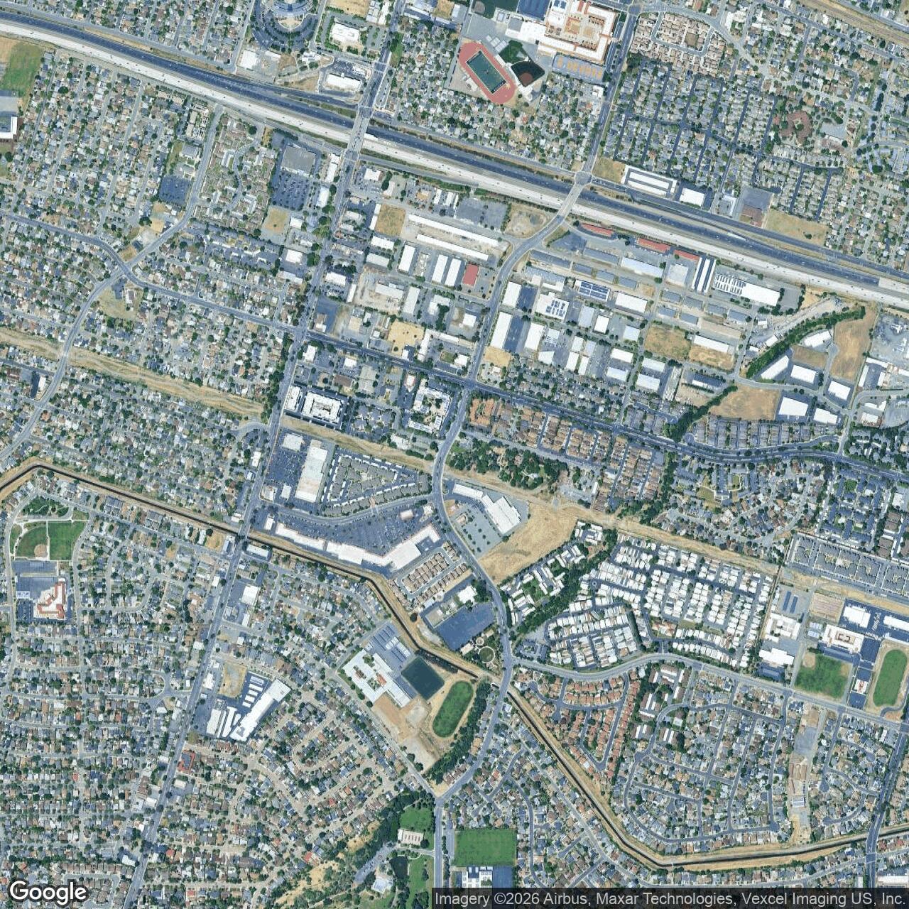 Current Google Satellite Image of Camp Stoneman, California