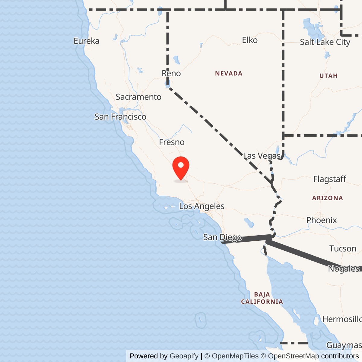 Map showing location of Gardner Army Airfield, California