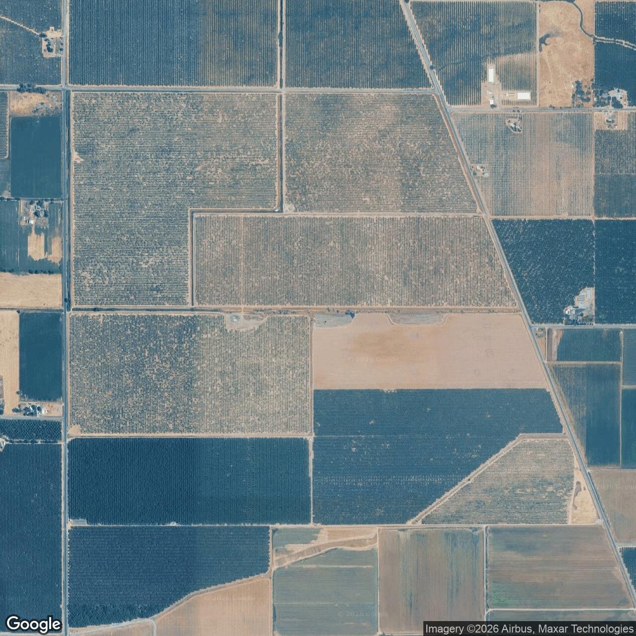Current Google Satellite Image of Kirkwood Auxiliary Field / Chico Auxiliary Field No. 2, California
