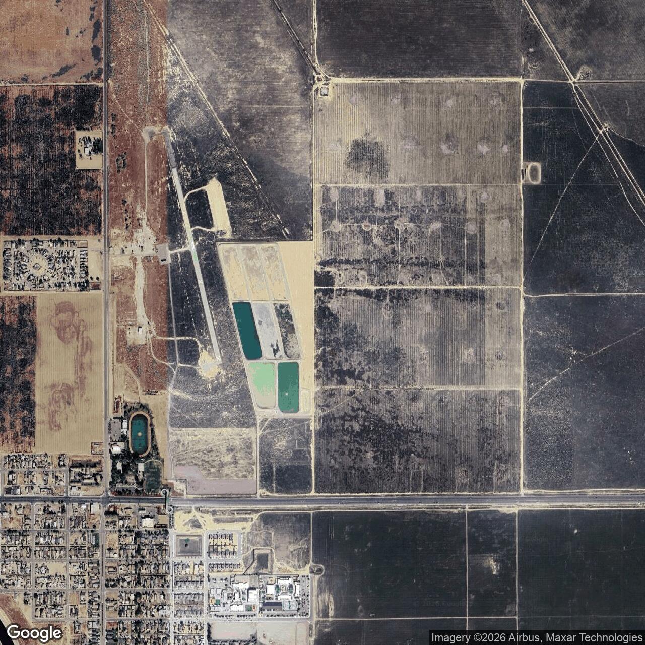 Current Google Satellite Image of Lost Hills Auxiliary Field No. 7 / Lost Hills Airport, California