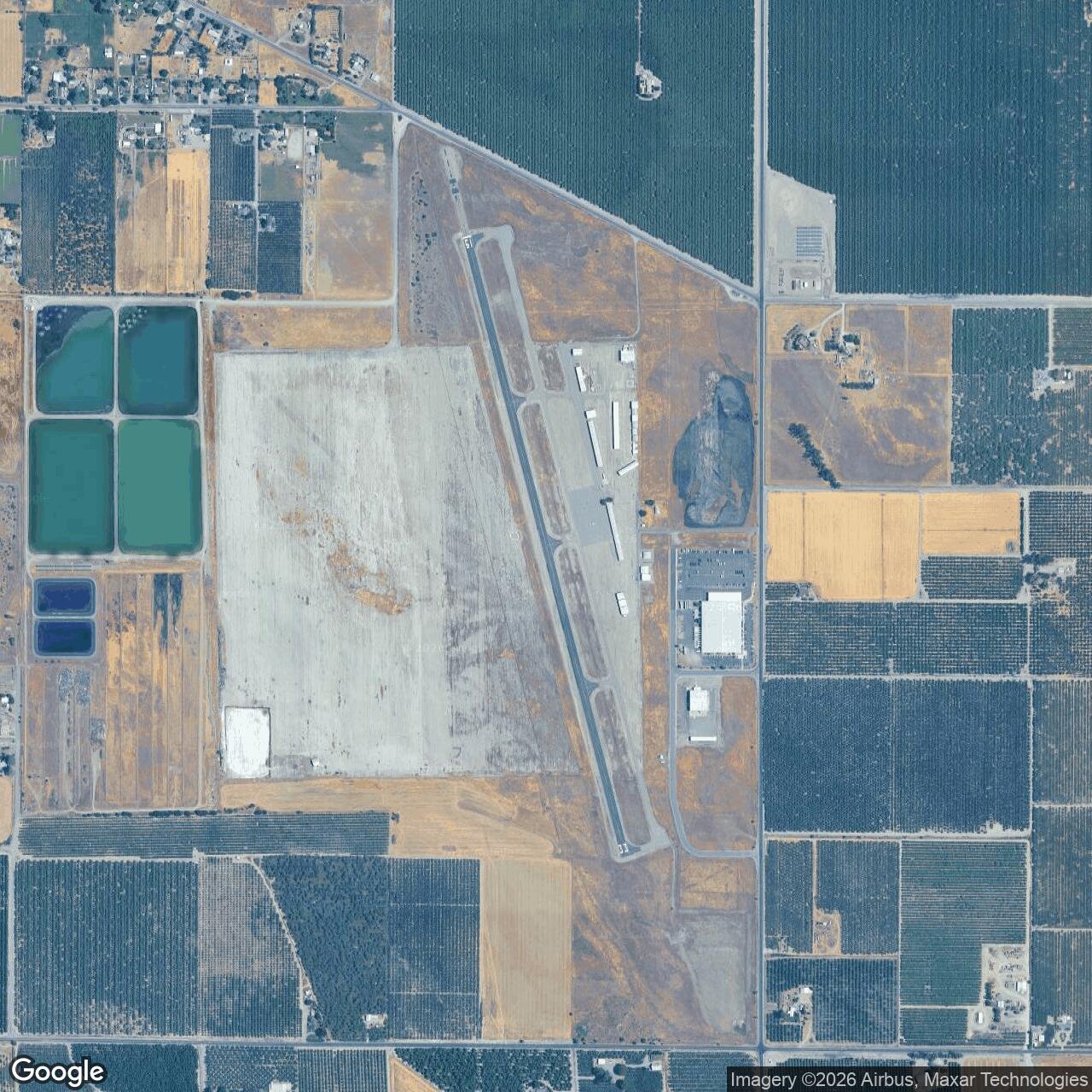 Current Google Satellite Image of Orland Auxiliary Field / Haigh Field Airport, California
