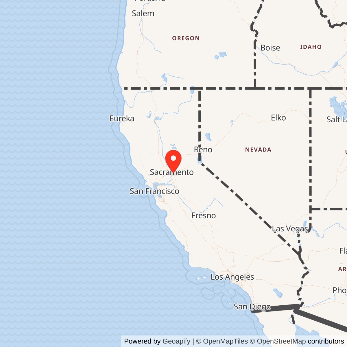 Map showing location of Sacramento Army Depot / Sacramento Signal Depot, California