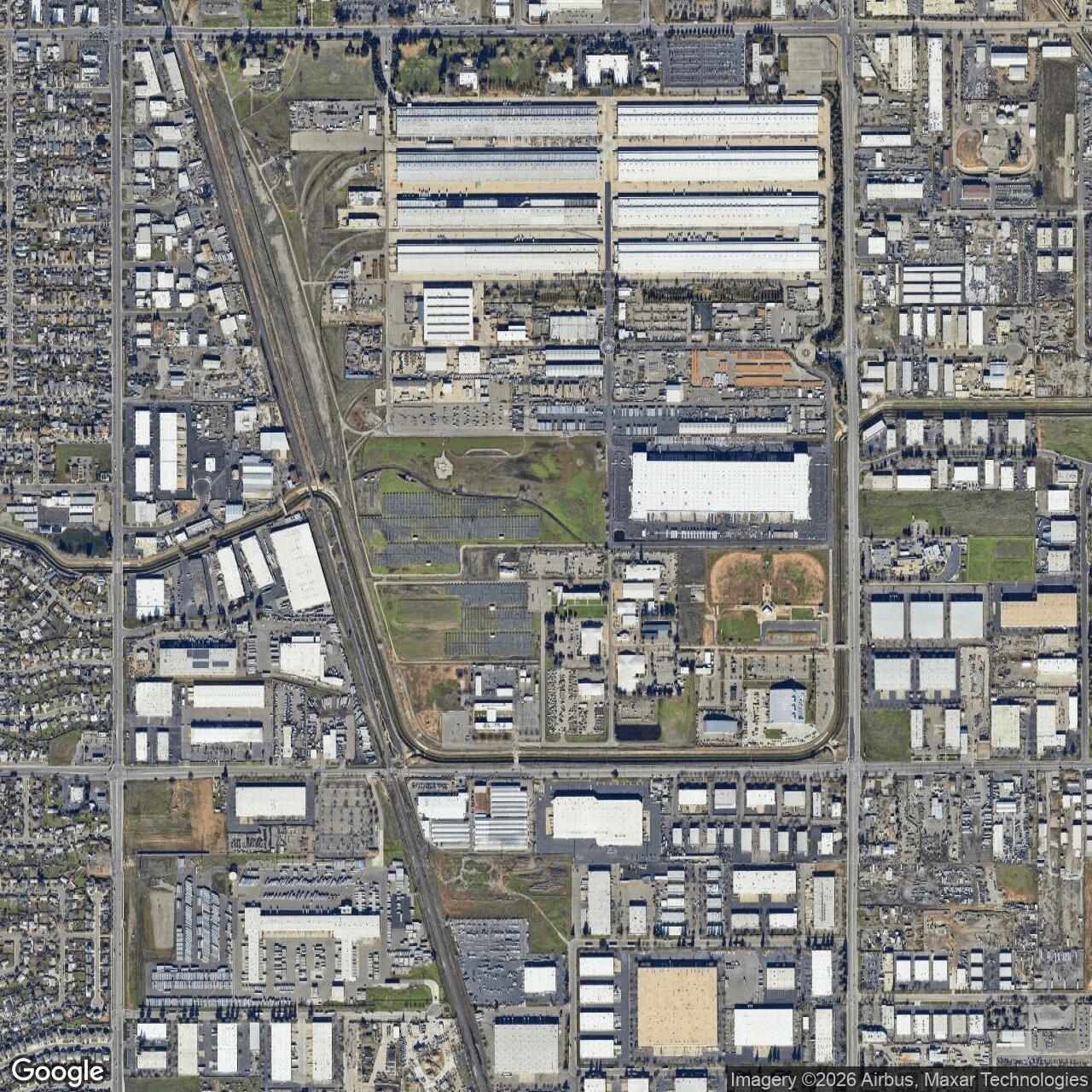 Current Google Satellite Image of Sacramento Army Depot / Sacramento Signal Depot, California