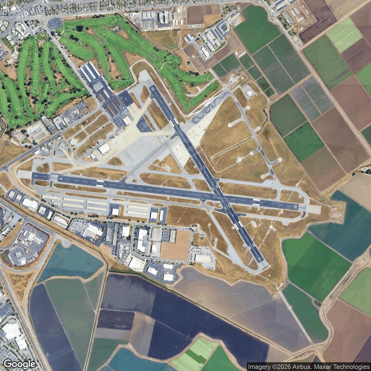 Current Google Satellite Image of Salinas Army Air Base, California
