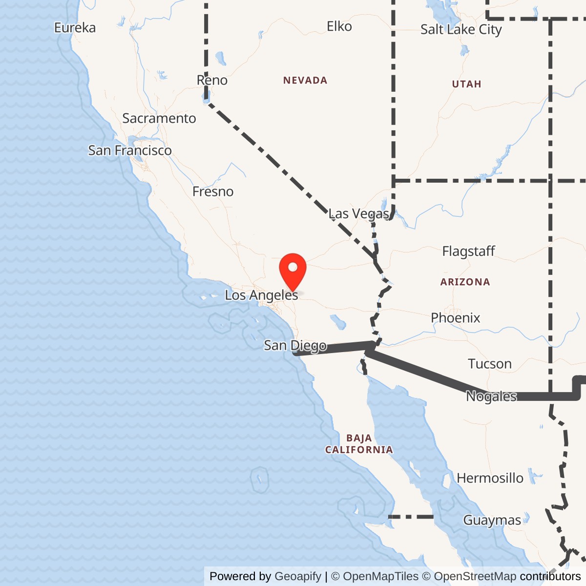 Map showing location of San Bernardino Army Air Field / San Bernardino Air Depot, California