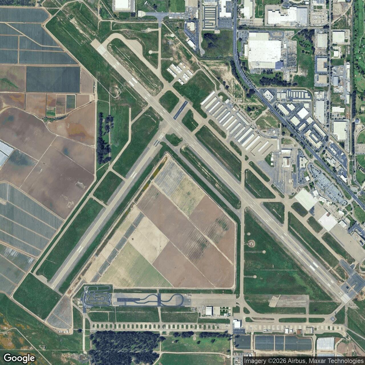 Current Google Satellite Image of Santa Maria Army Air Field, California