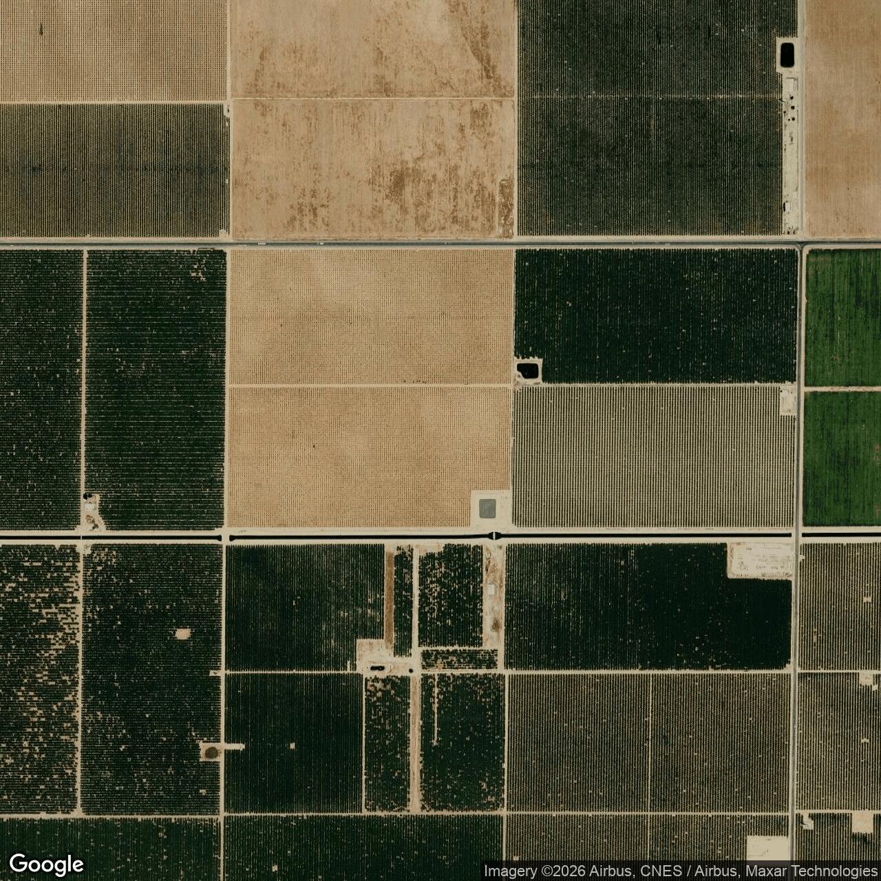 Current Google Satellite Image of Semi-Tropic Auxiliary Field No. 5 / Minter Auxiliary A-5, California