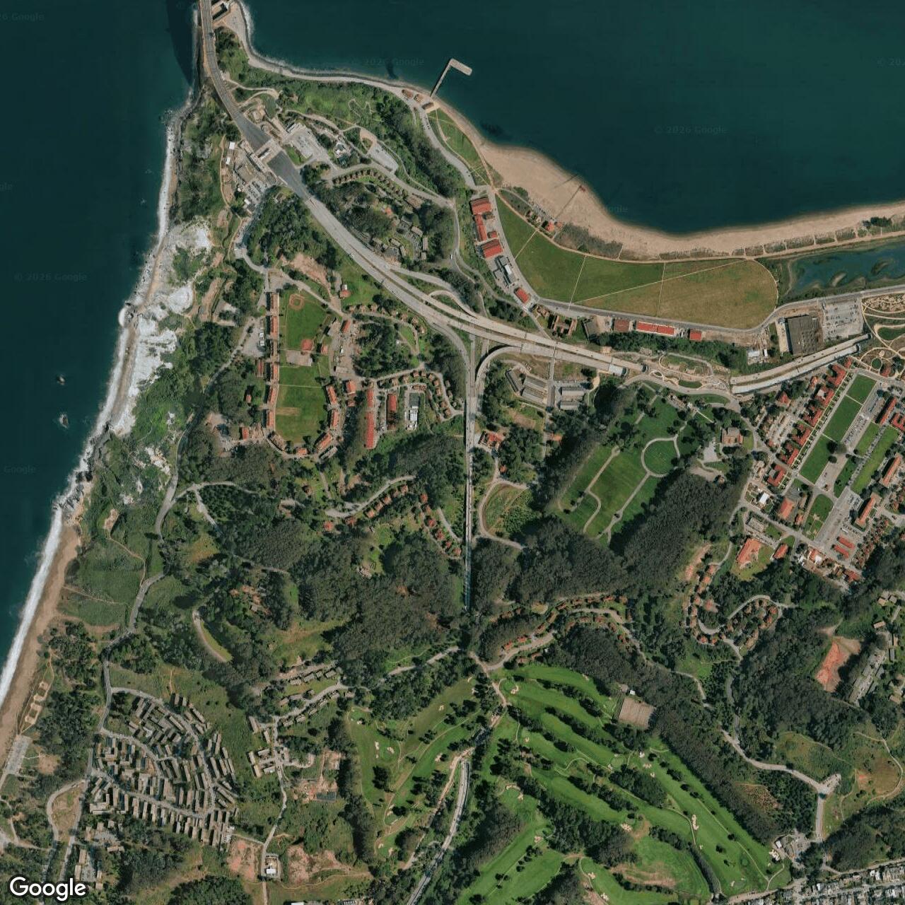 Current Google Satellite Image of Fort Winfield Scott - Presidio of San Francisco, California