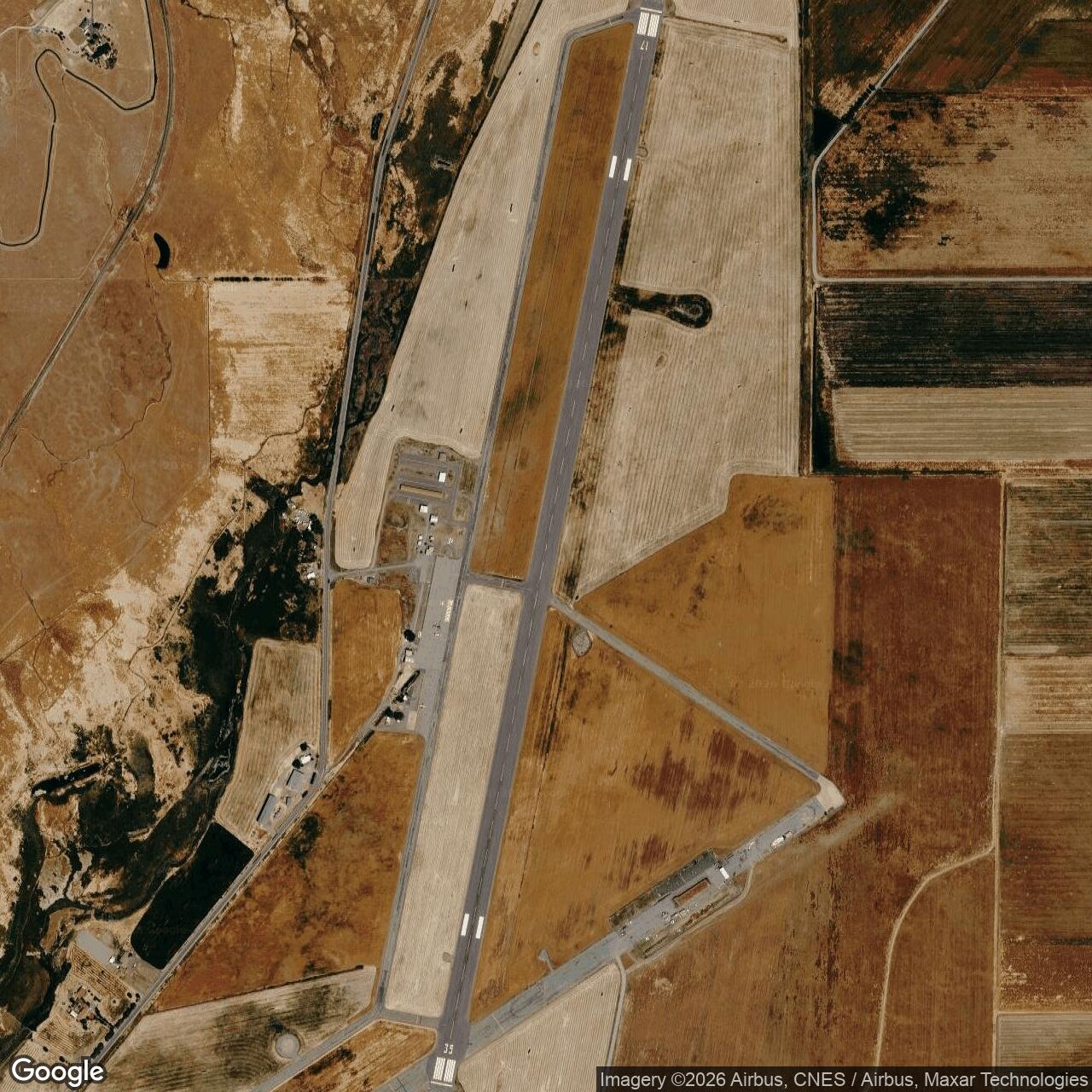 Current Google Satellite Image of Siskiyou County Army Air Field / Siskiyou County Airport, California