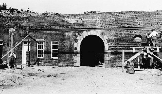 10.  Perspective View (West) of Sall-port from Parade Ground
