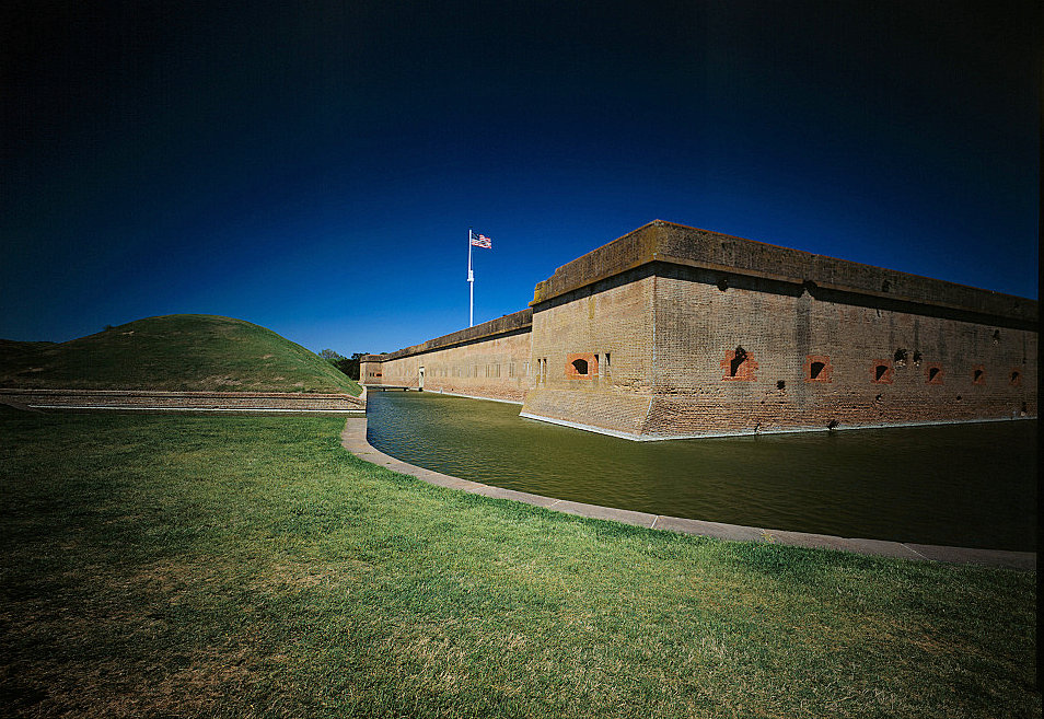 Perspective of Fort Looking toward the Southwest Bastion and West (Rear or Gorge) Wall