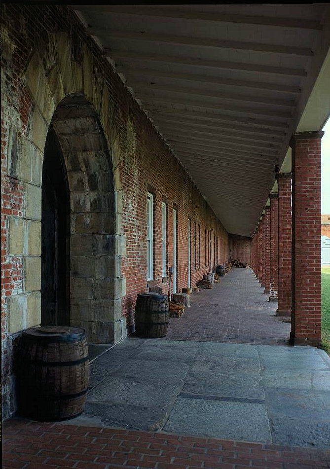 View Looking South to North along the Interior of the Gorge Wall Verandah