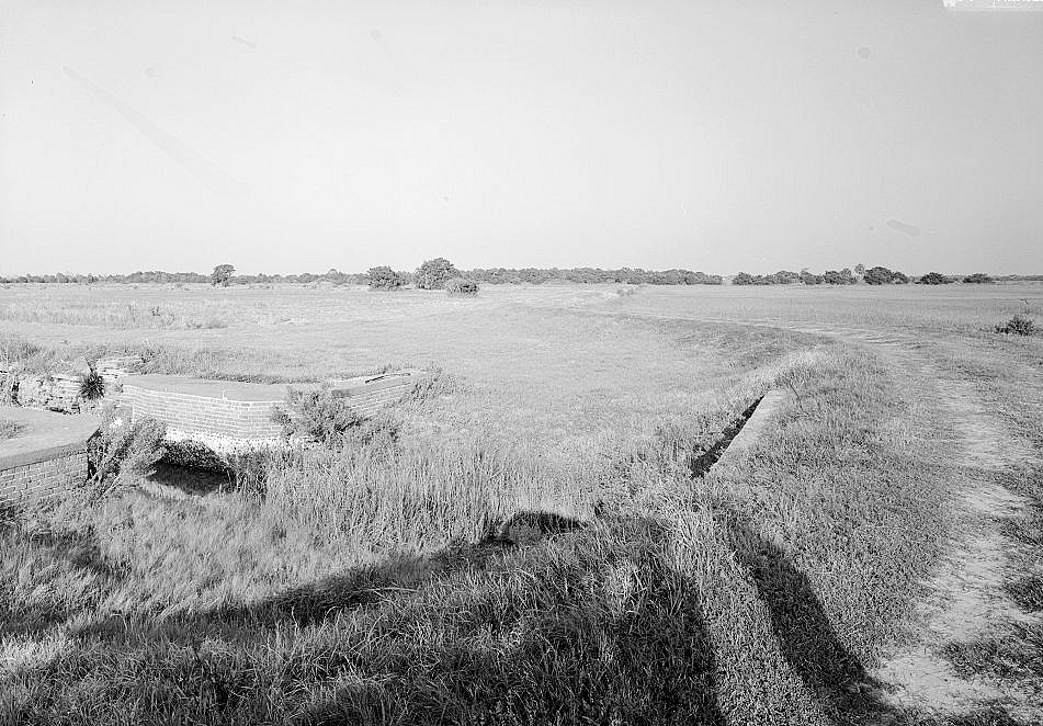 Closer View of the Tidal Gate at South End of Feeder Canal.