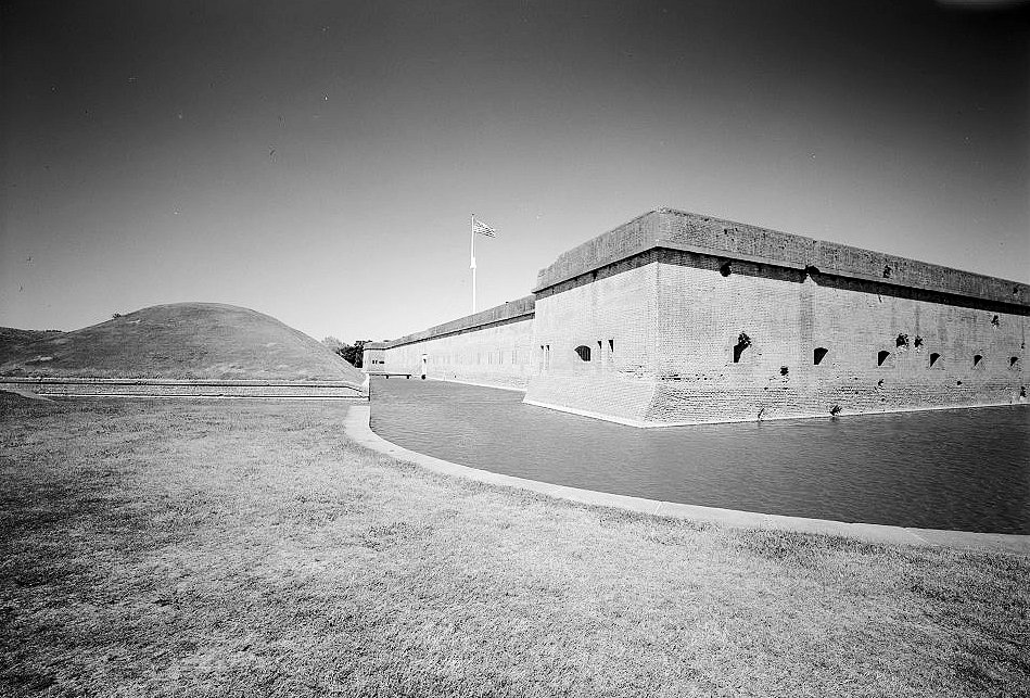 Perspective of Fort Looking toward the Southwest Bastion and West (Rear or Gorge) Wall.