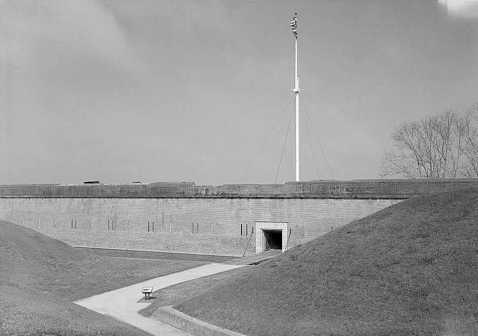 Historic View "ENTRANCE to FORT PULASKI" Showing the Entrance of Fort Looking from Southwest to Northeast Generally (View Taken in 1998).