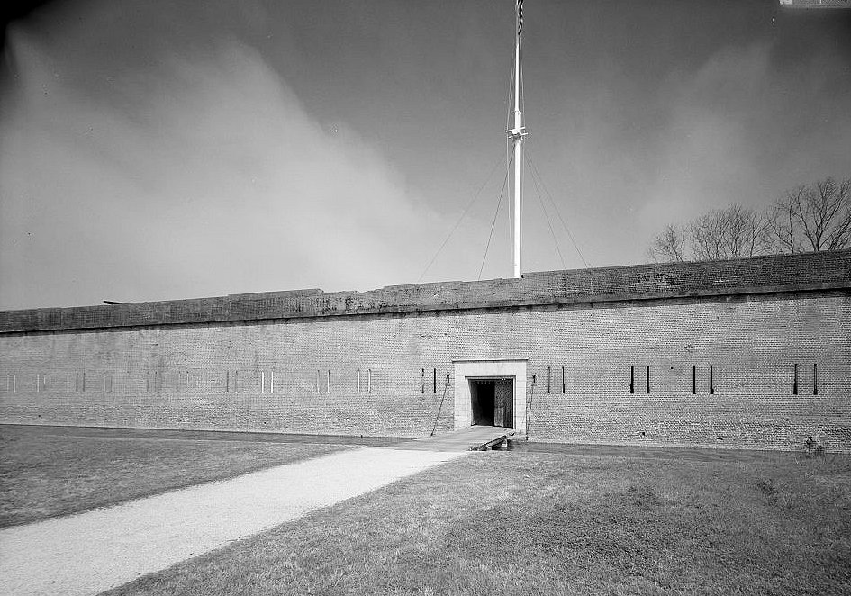Duplicate of Historic View "FORT PULASKI, GA" Providing a Closer Look at the Entrance to the Fort from Southwest to Northeast.