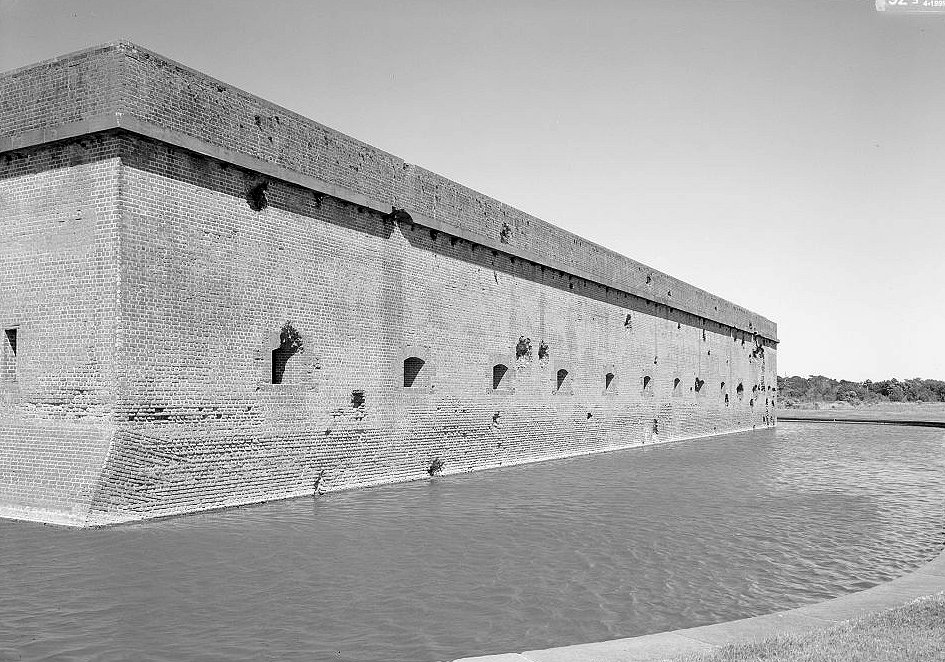 Perspective View of the South Wall of the Fort Looking at the South Side of the Southwest Bastion and on toward to the Southeast End of the Wall Where the Breach Was Made.