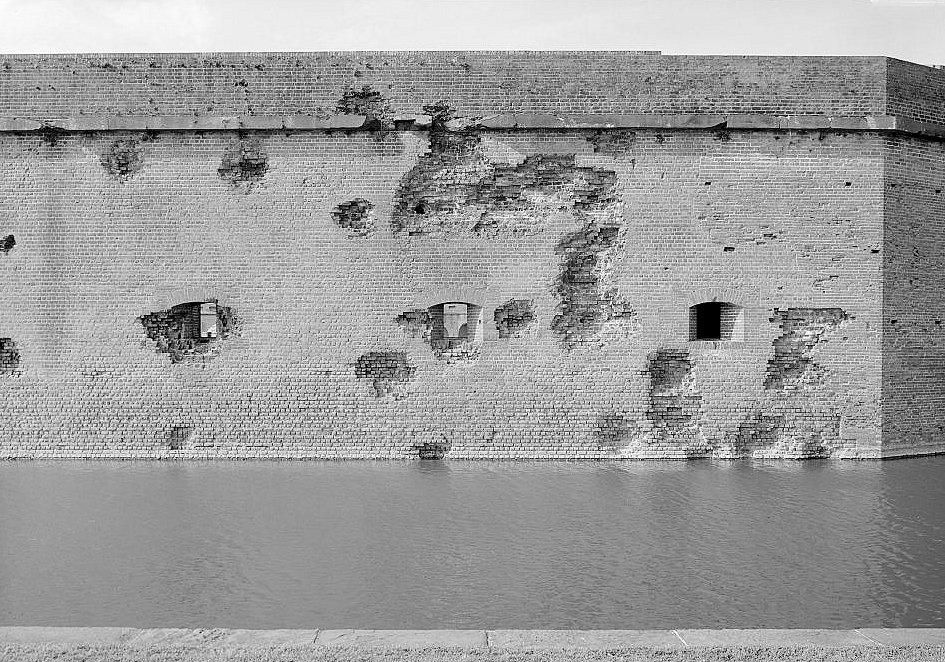 Close View of the Southeast End of the South Wall.