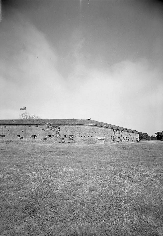 Historic View Showing the Southeast Corner of the Fort in 1998.