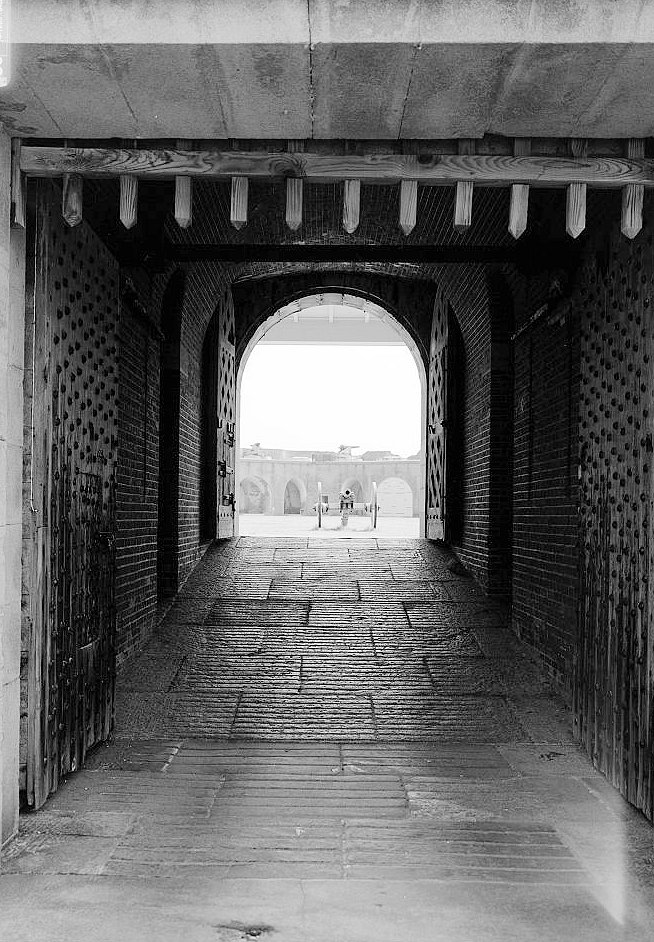 View into the Fort from outside Entry, Looking from West to East.