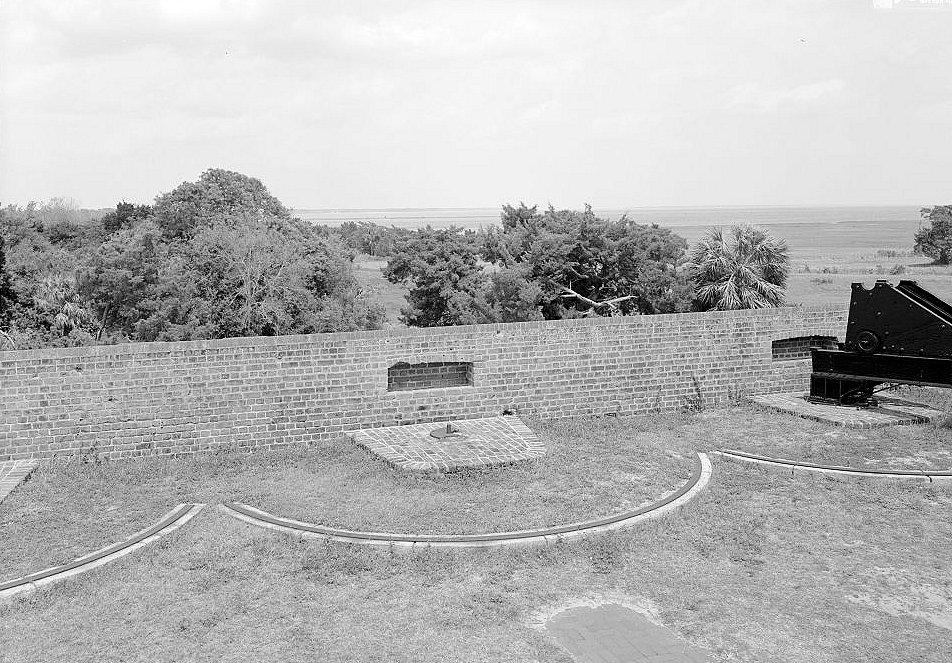 Historic View "Fort Pulaski, GA ., (/) 3Rd RI Heavy Artillery &Quot; Showing the North Wall.