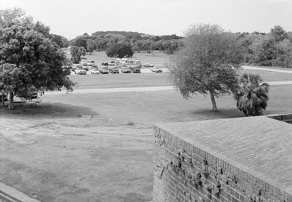 Duplicate of Historic View Showing View past the Northwest Bastion (Note: Today This Is Looking in General Direction of the Parking Lot).