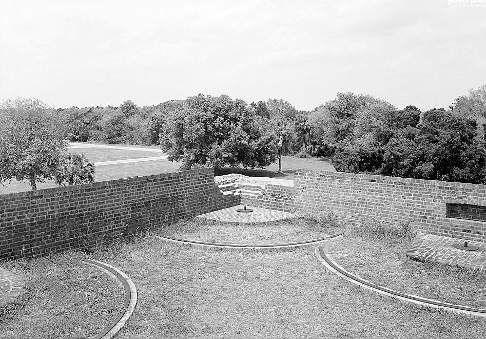Historic View "Northwest Corner, Fort Pulaski, Looking towards Savannah".