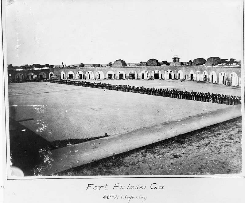 Historic View Entitled "FORT PULASKI, GA. (/) 48Th NY INFANTRY,&Quot; Looking from the Southwest Corner of the Fort
