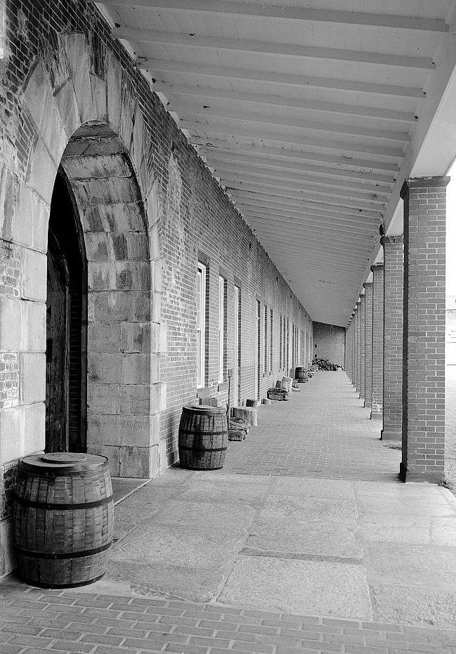 View Looking South to North along the Interior of the Gorge Wall Verandah