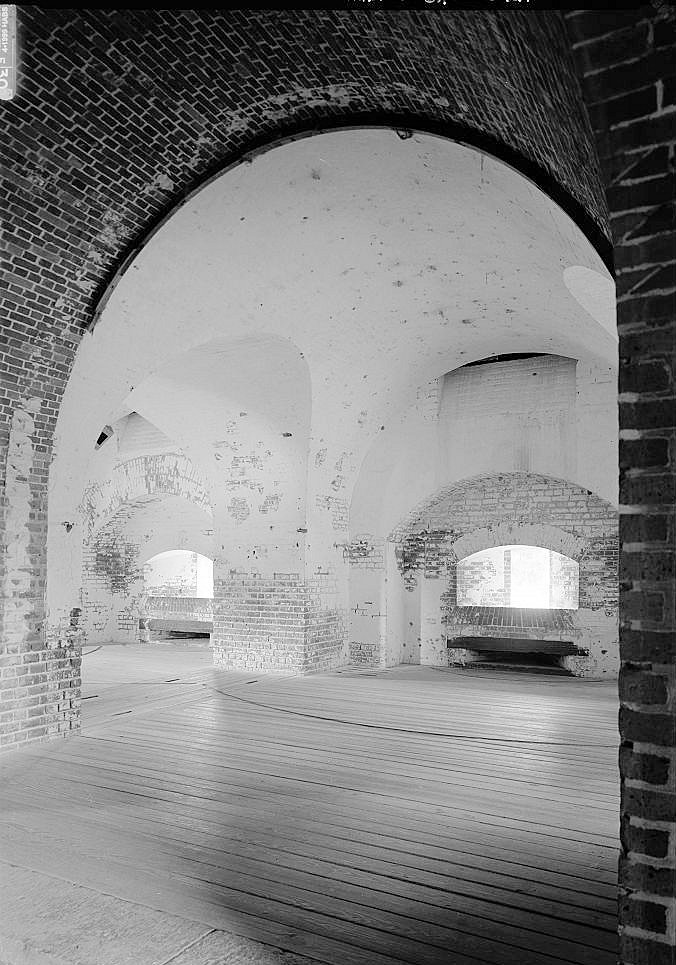Interior View, Embrasures Casemates # 50 &Amp; # 51 (Northwest Corner of North Gun Gallery)