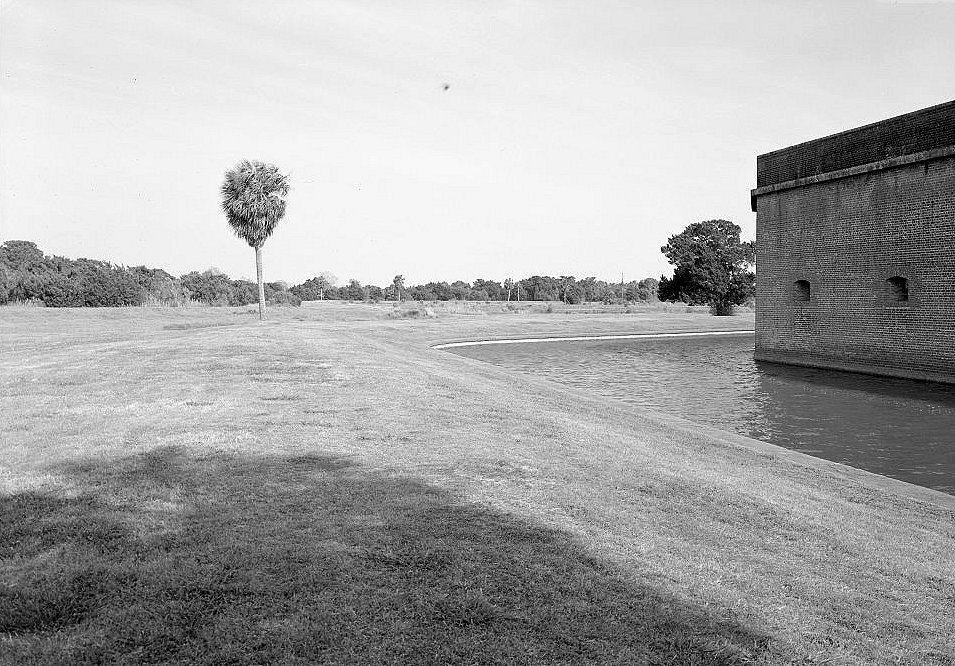 View of North Face of the Northeast Corner of the Fort, Looking West to East Generally