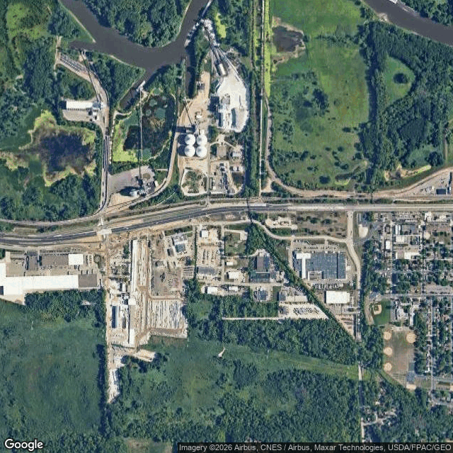 Current Google Satellite Image of Camp Savage Army Base, Savage Minnesota