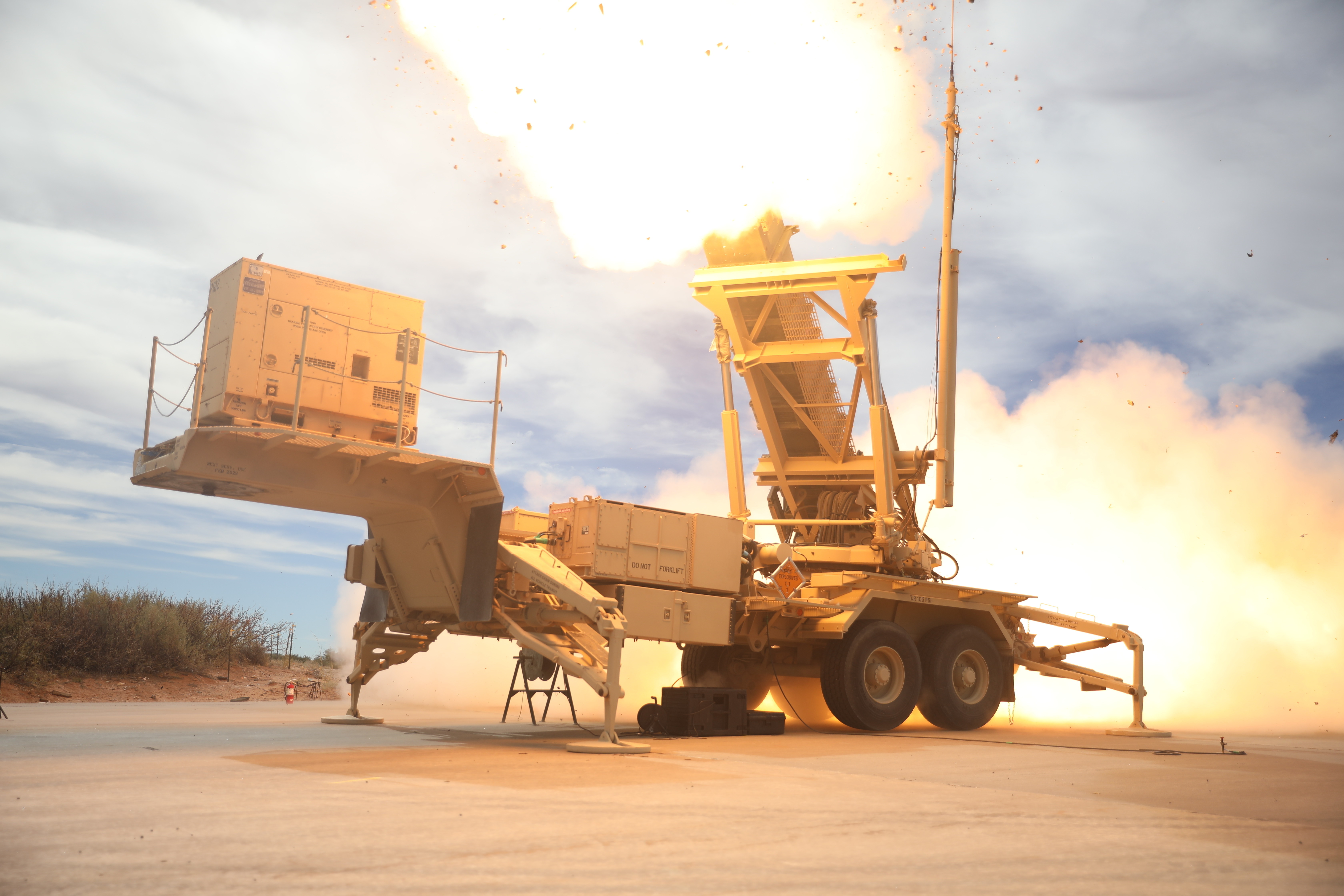 Soldiers conduct Patriot missile live-fire training at McGregor Range Complex at Fort Bliss, Texas, Nov. 5, 2022. Ukrainian soldiers will train to use the system at Fort Sill, Okla.