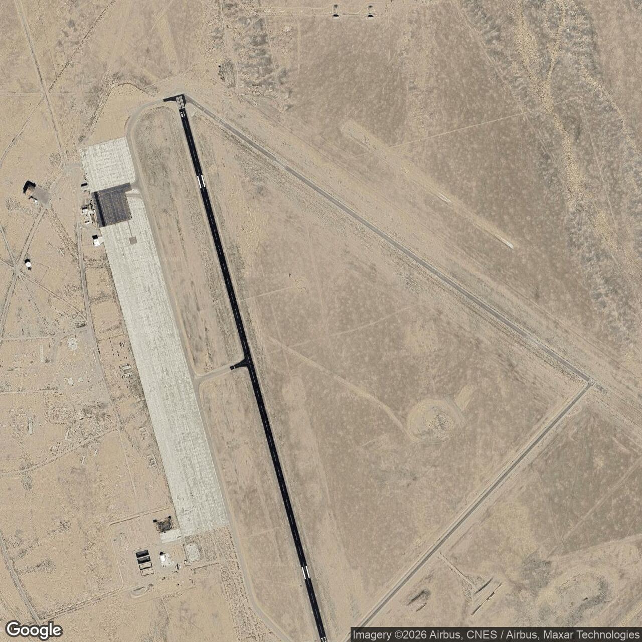 Current Google Satellite Image of Tonopah Army Air Field, Nevada