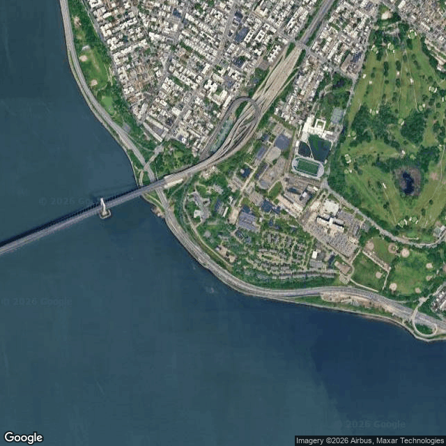 Current Google Satellite Image of Fort Hamilton, New York
