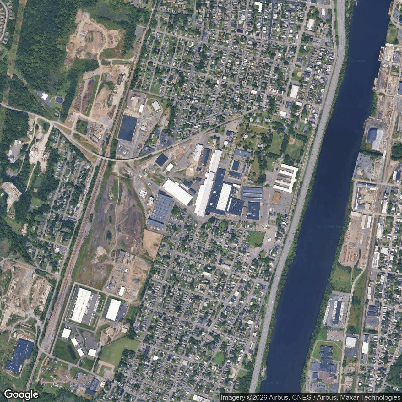 Current Google Satellite Image of Watervliet Arsenal, New York