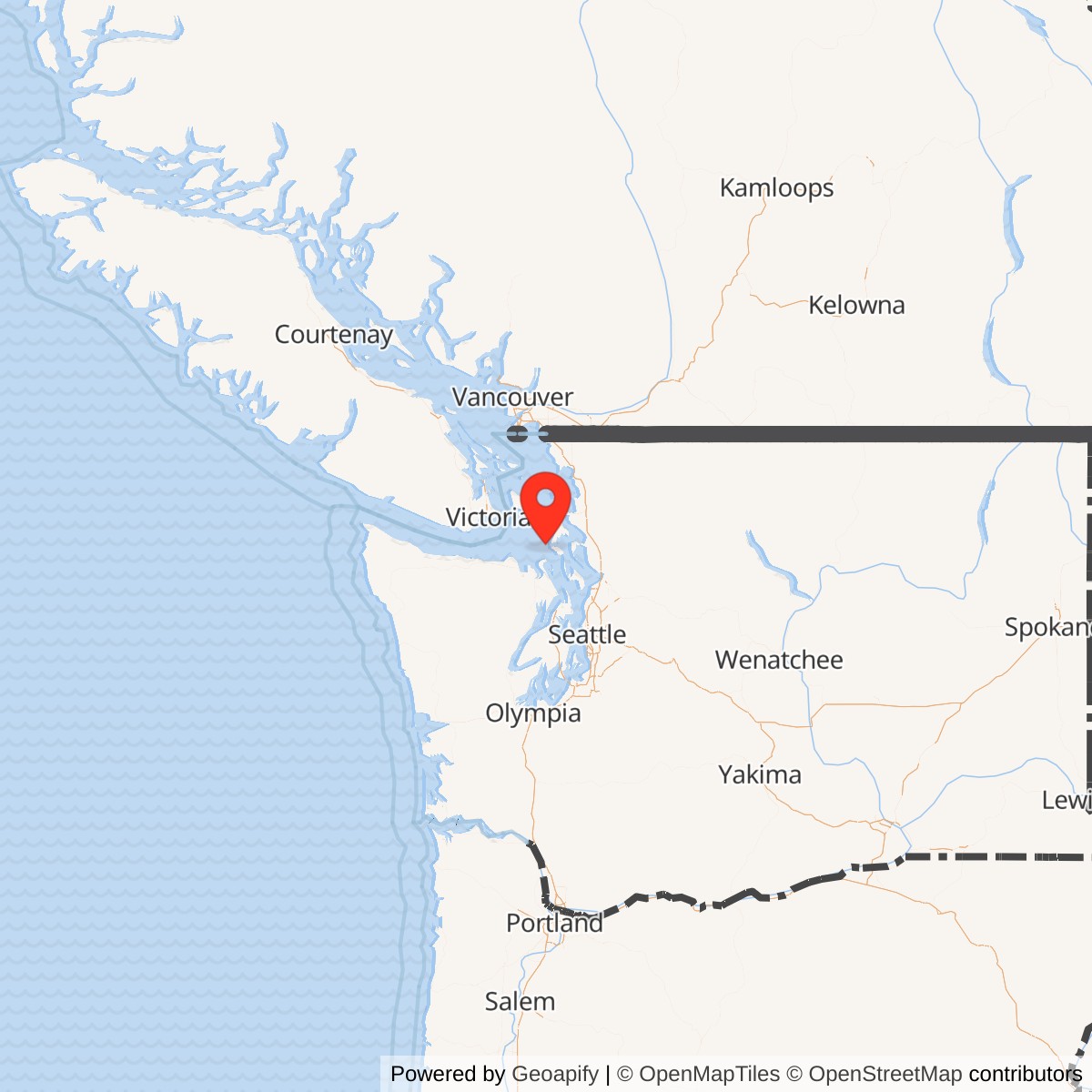 Map showing location of Fort Ebey, Washington