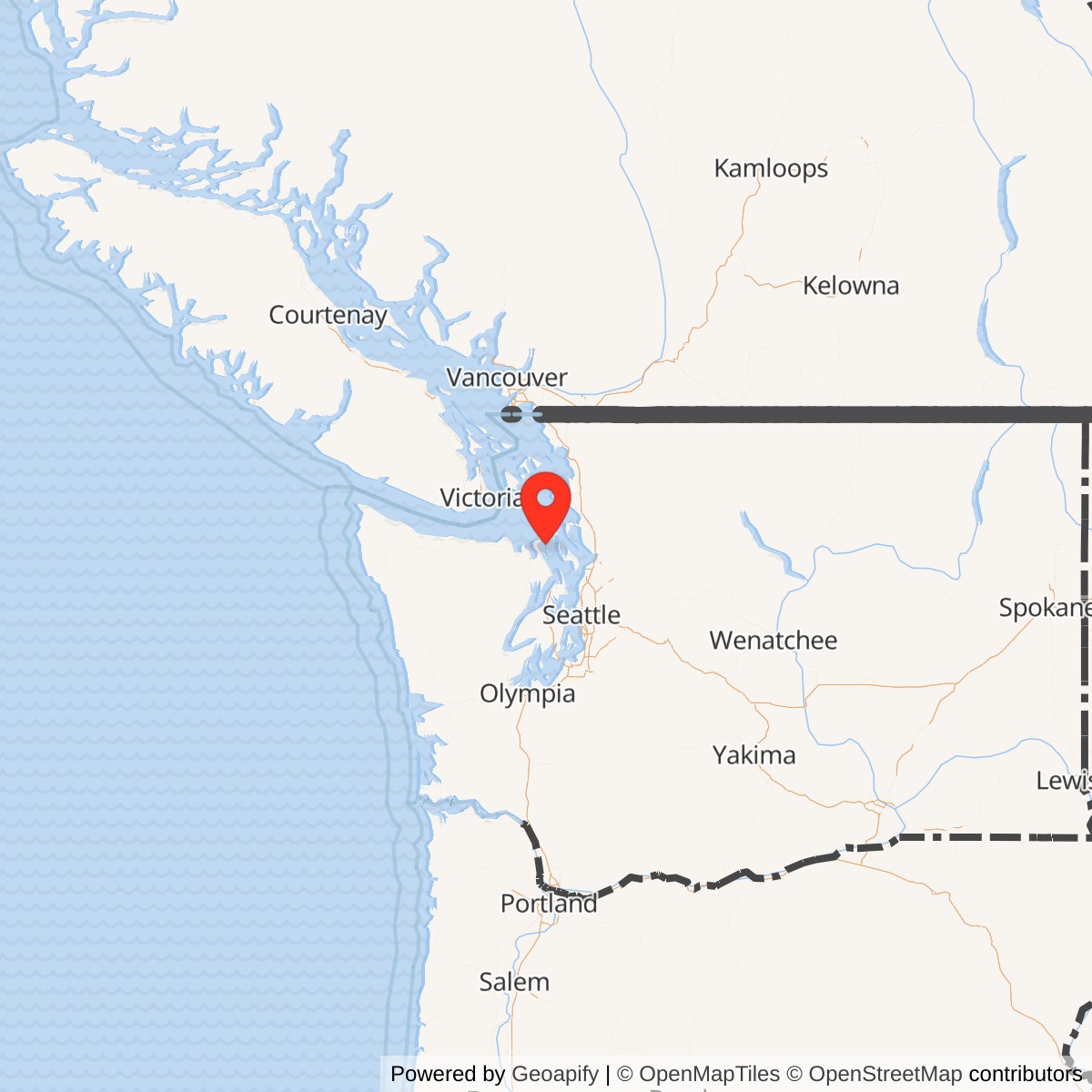 Map showing location of Fort Flagler, Washington