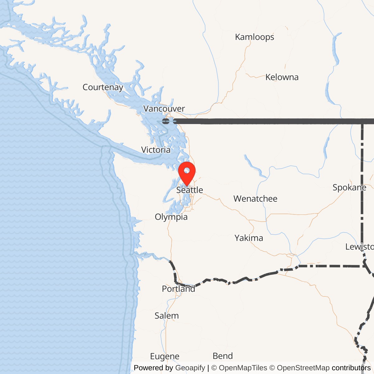 Map showing location of Fort Lawton, Washington
