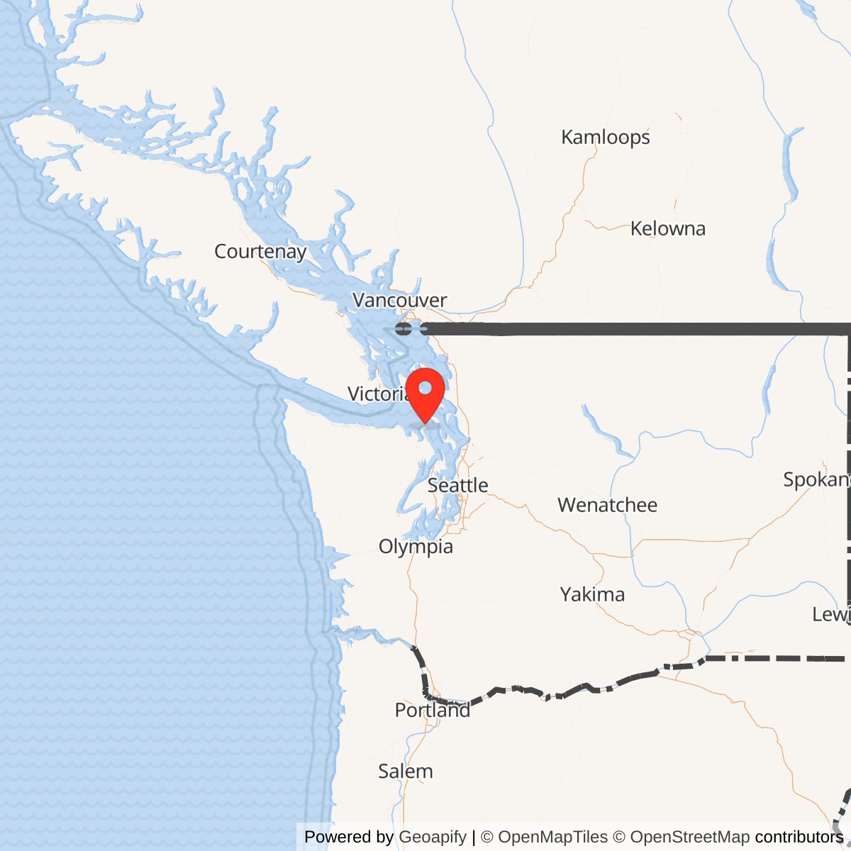 Map showing location of Fort Worden, Washington