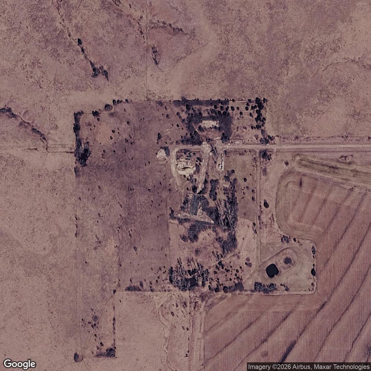 Current Google Satellite Image of Atlas E Site 548-4, Kansas
