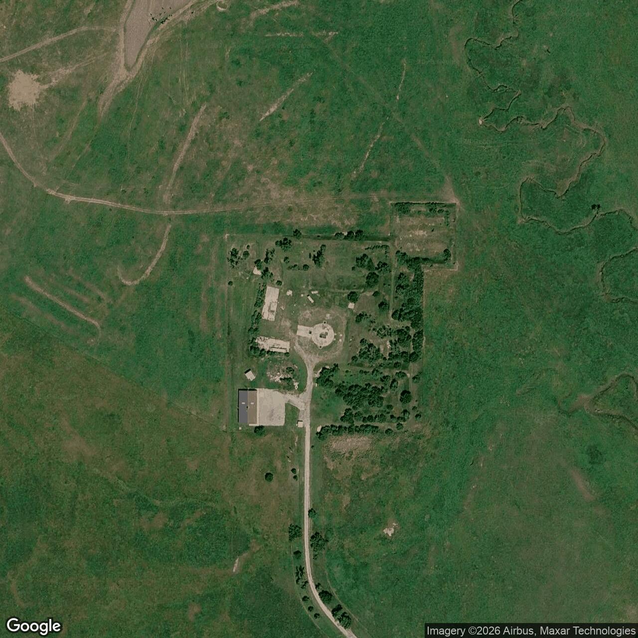 Current Google Satellite Image of Atlas F Site 550-10, Kansas