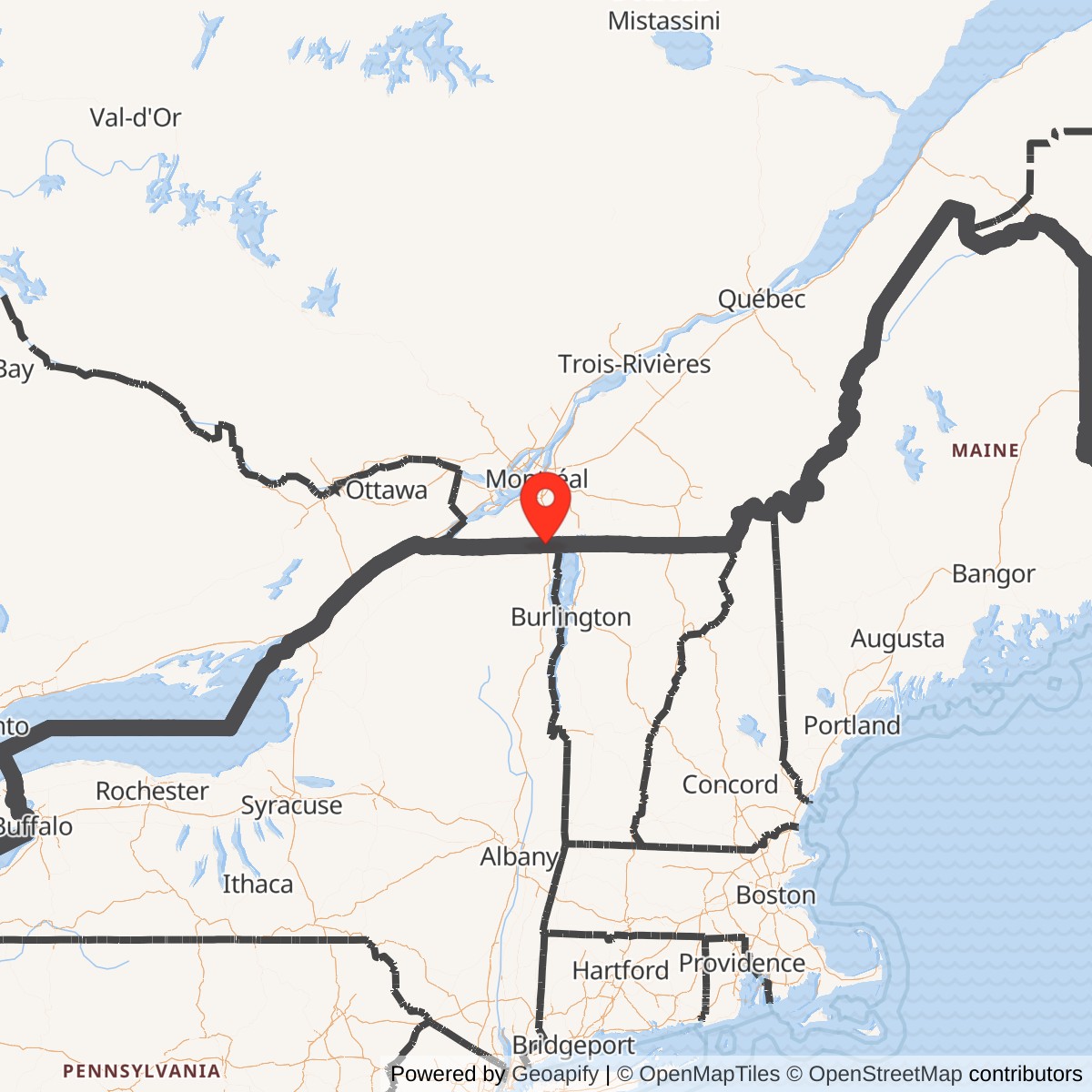Map showing location of Atlas F Site 556-1, New York
