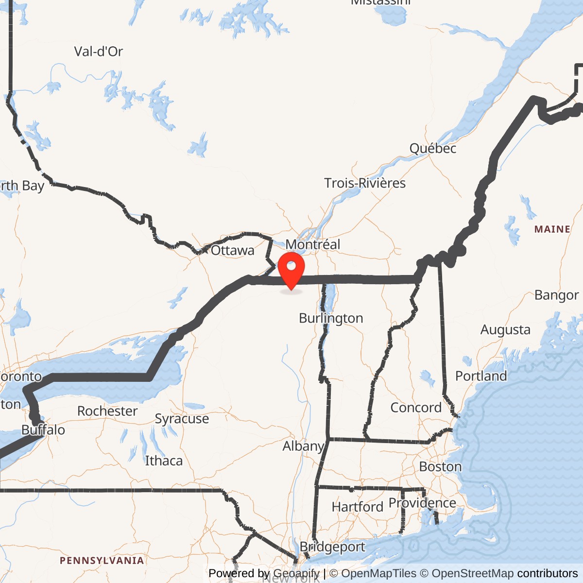 Map showing location of Atlas F Site 556-10, New York