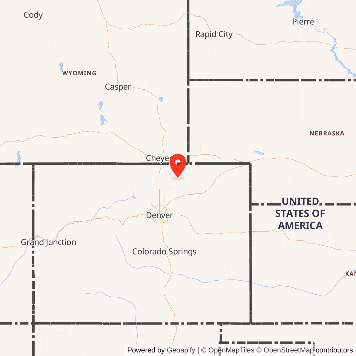 Map showing location of Atlas E Site 566-6, Colorado