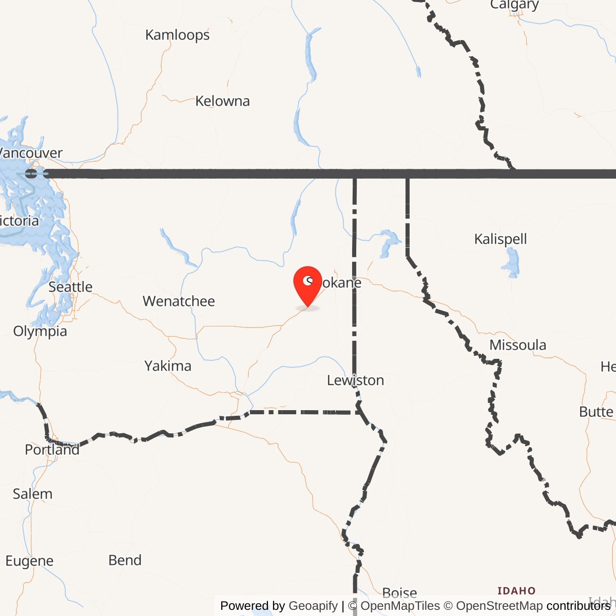 Map showing location of Atlas E Site 567-4, Washington