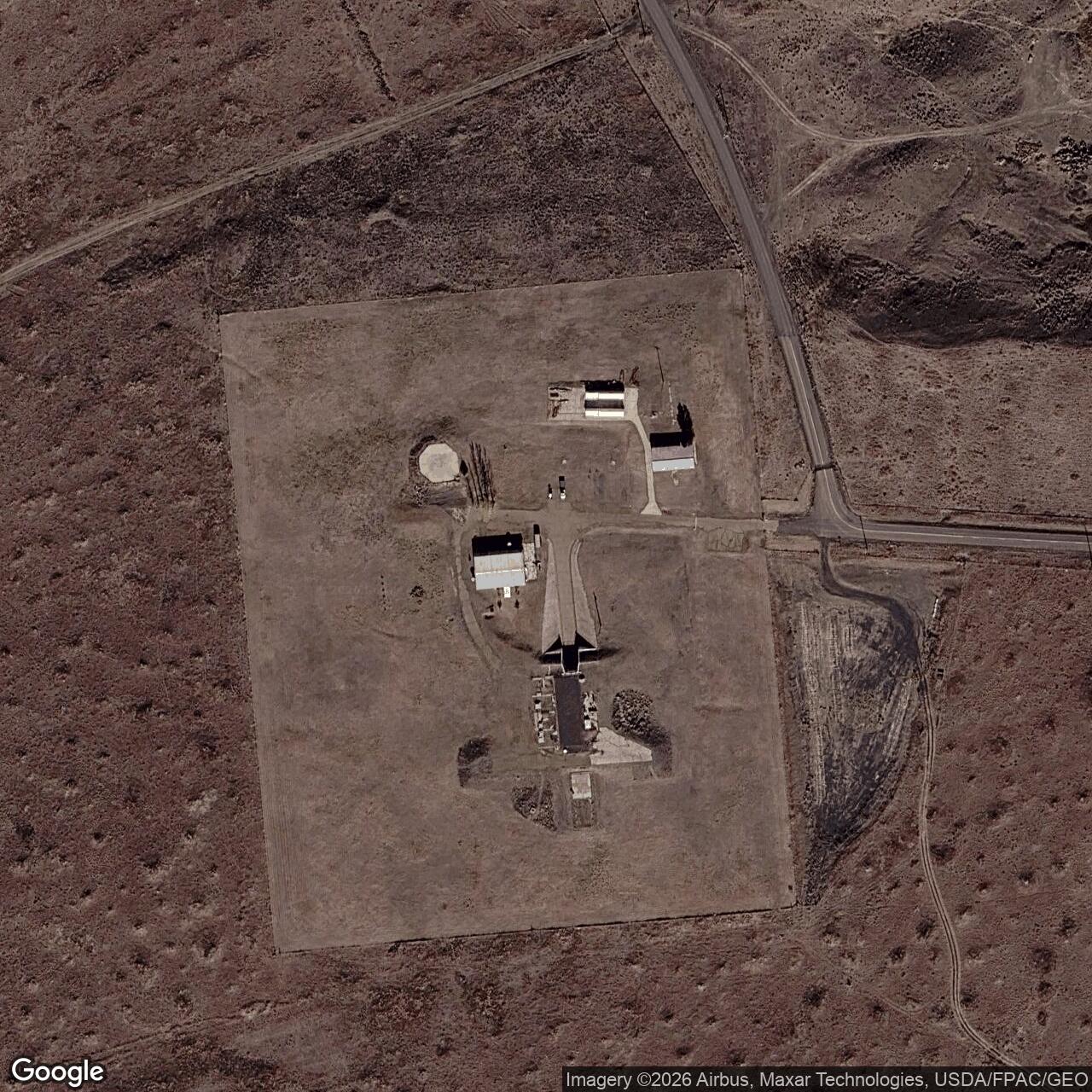 Current Google Satellite Image of Atlas E Site 567-4, Washington