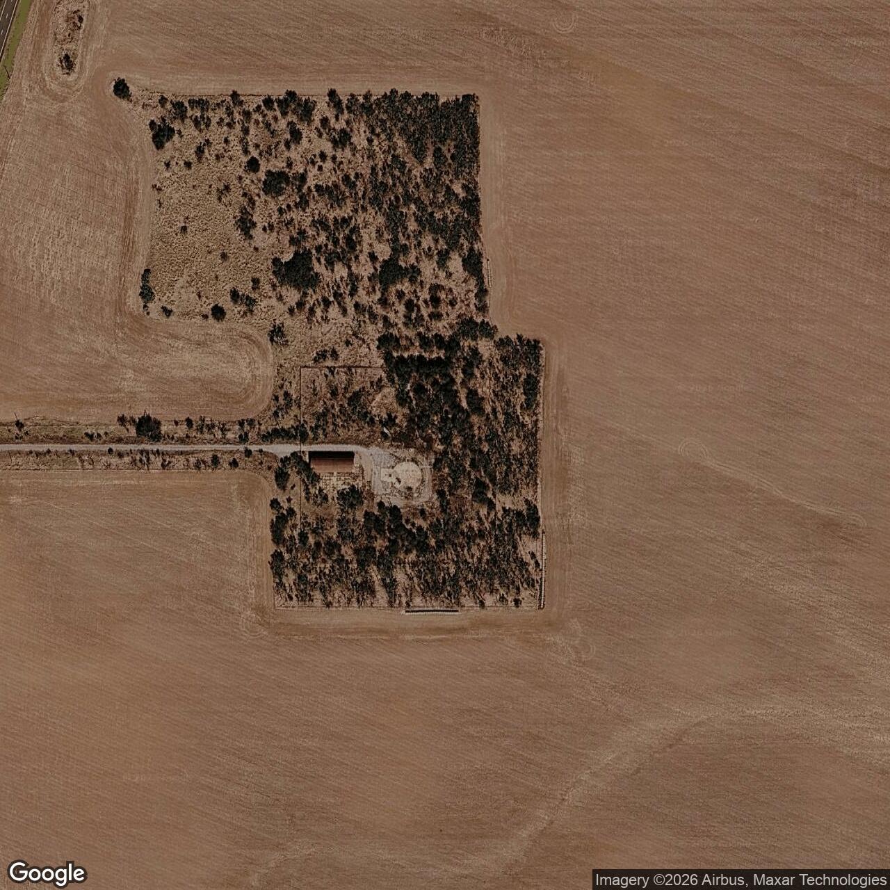 Current Google Satellite Image of Atlas F Site 577-1, Oklahoma